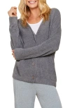 Barefoot Dreams Cotton Blend Circle Cardigan In Coal