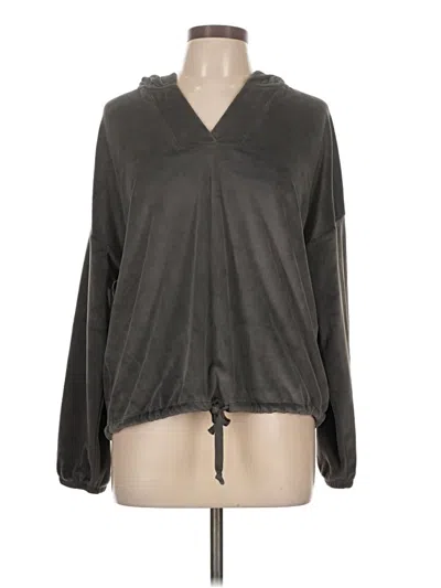 Pre-owned Barefoot Dreams Cozychic Lite Zip Up Hoodie In Gray