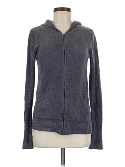 Pre-owned Barefoot Dreams Cozychic Lite Zip Up Hoodie In Gray