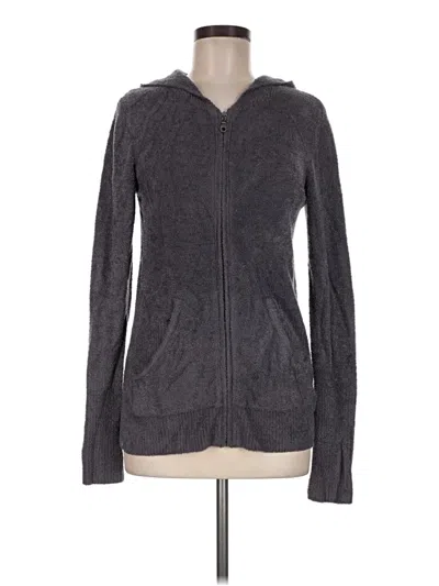 Pre-owned Barefoot Dreams Cozychic Lite Zip Up Hoodie In Gray