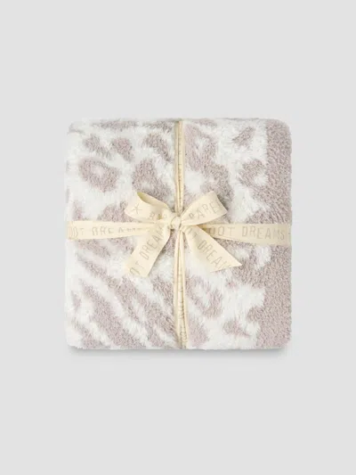 Barefoot Dreams Cozychic Lush Knit Leopard-print Throw In Cream Sandstone
