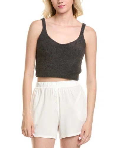 Barefoot Dreams Cozychic Luxe Cropped Cami In Black