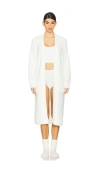 Barefoot Dreams Cozychic Luxe High Slit Cardigan In 珍珠