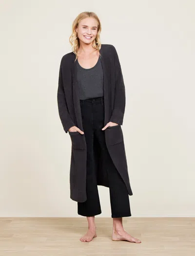 Barefoot Dreams Cozychic® Luxe High Slit Cardigan In Carbon