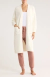 Barefoot Dreams ® Cozychic® Luxe High Slit Long Cardigan In White