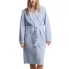 Barefoot Dreams Cozychic Luxe Robe With Rib Detail In Blue