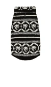 Barefoot Dreams Cozychic Malibu Fair Isle Pet Sweater In 블랙 & 크림