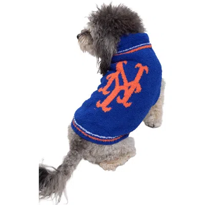 Barefoot Dreams Cozychic Mets Pet Sweater In Blue