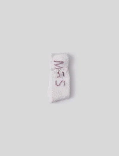 Barefoot Dreams Cozychic® Mrs Socks In Pearl / Teaberry
