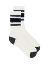 Barefoot Dreams Cozychic Multi Color Tube Socks In Deep Juniper Multi