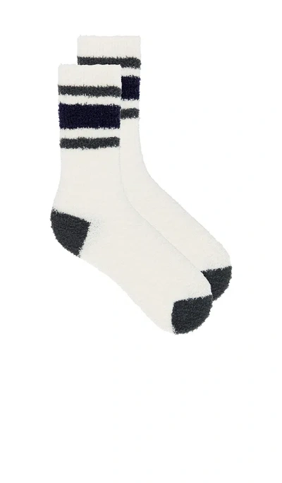 Barefoot Dreams Cozychic Multi Color Tube Socks In Deep Juniper Multi