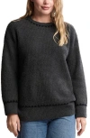 Barefoot Dreams Cozychic® Oversize Rib Crewneck Sweater In Black