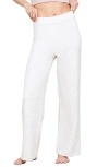 Barefoot Dreams Cozychic Lite Ribbed Straight-leg Pants In White