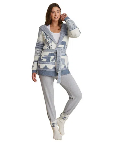 Barefoot Dreams Cozychic Patchwork Cardigan In Gray