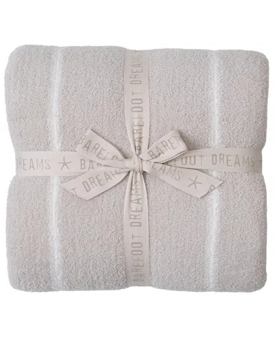 Barefoot Dreams Cozychic Pinstripe Bed Blanket In Gray