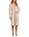 Barefoot Dreams Cozychic Pinstriped Robe In Cream/tan