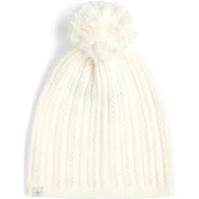 Barefoot Dreams Cozychic Pointelle Beanie In White
