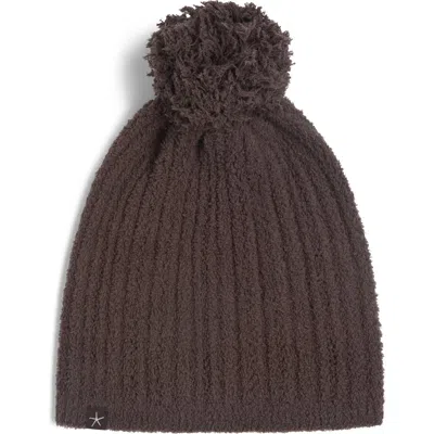 Barefoot Dreams Cozychic Pointelle Beanie In Brown