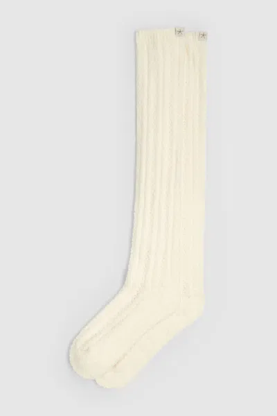 Barefoot Dreams Cozychic® Pointelle Knee High Socks In Pearl