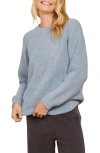 Barefoot Dreams Cozychic® Rib Crewneck Lounge Top In Moonbeam