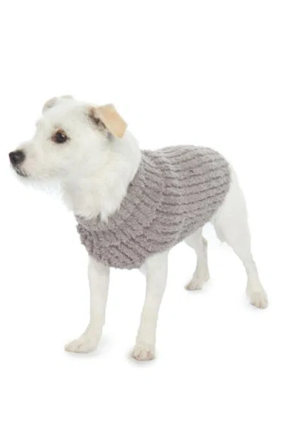 Barefoot Dreams Cozychic™ Ribbed Dog Sweater In Gray