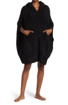 Barefoot Dreams Cozychic® Ribbed Hooded Poncho In Black