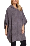 Barefoot Dreams Cozychic® Ribbed Hooded Poncho In Carbon