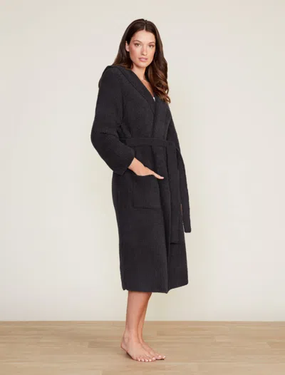 Barefoot Dreams Cozychic® Ribbed Hooded Robe In Carbon