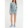 Barefoot Dreams Cozychic® Ribbed Pullover & Shorts In Blue