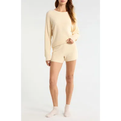 Barefoot Dreams Cozychic® Ribbed Pullover & Shorts In Yellow