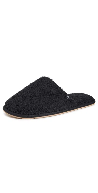 Barefoot Dreams Cozychic Ribbed Slippers Black