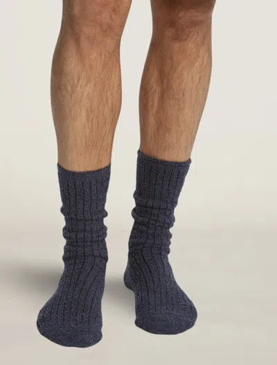 Barefoot Dreams Cozychic® Ribbed Socks In Indigo / Pacific Blue