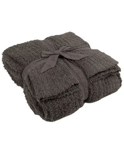 Barefoot Dreams Cozychic Ribbed Throw - Charcoal In Brown