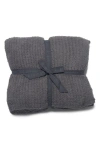 Barefoot Dreams Cozychic® Ribbed Throw Blanket In Graphite