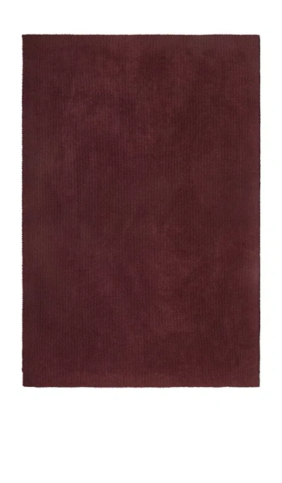Barefoot Dreams Cozychic Ribbed Throw In Deep Aubergine