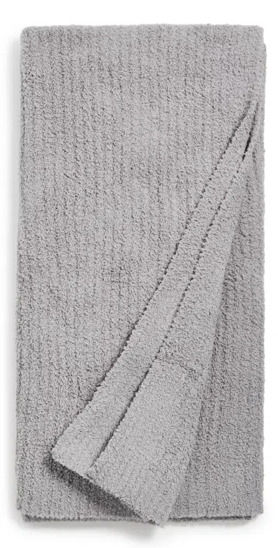 Barefoot Dreams Cozychic Ribbed Throw Dove Grey In Gray