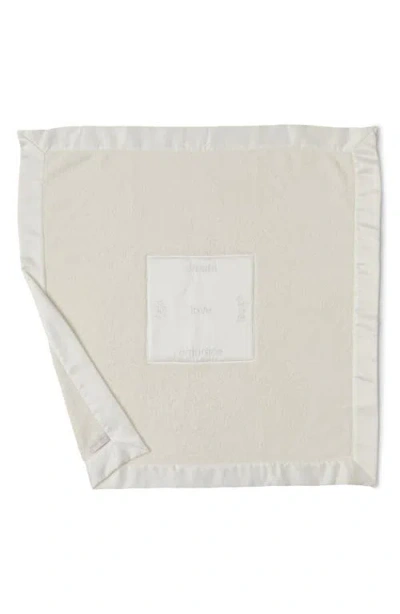 Barefoot Dreams Cozychic® Satin Trim Receiving Blanket In Cream