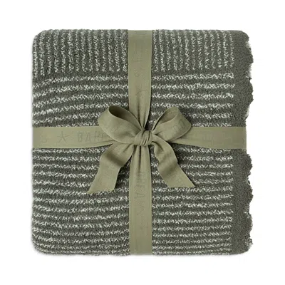 Barefoot Dreams Cozychic Scallop Stripe Throw Blanket In Blue