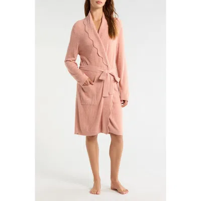 Barefoot Dreams Cozychic® Scalloped Robe In Pink