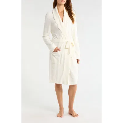 Barefoot Dreams Cozychic® Scalloped Robe In White