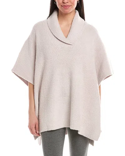 Barefoot Dreams Cozychic Shawl Collar Poncho In Beige