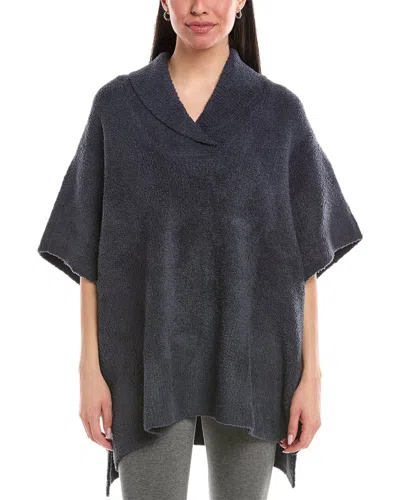 Barefoot Dreams Cozychic Shawl Collar Poncho In Gray