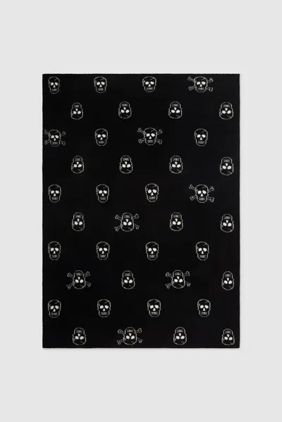 Barefoot Dreams Cozychic® Skull Throw In Black