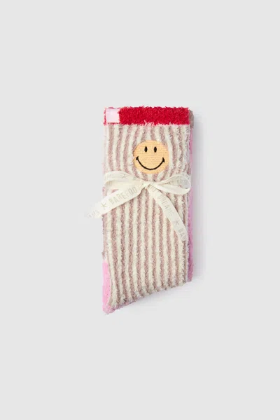 Barefoot Dreams Cozychic® Smiley® Ribbed Sock Set In Feather Multi