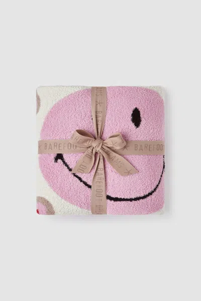 Barefoot Dreams Cozychic® Smiley® Stripe Blanket In Pink