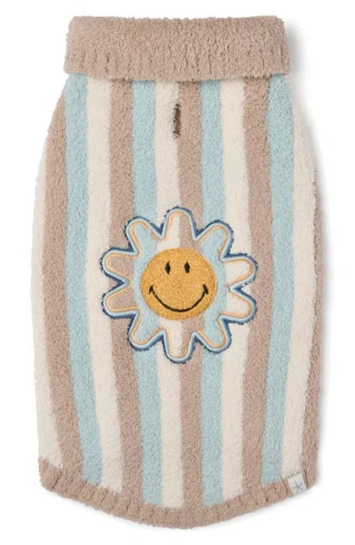 Barefoot Dreams Cozychic™ Smiley Stripe Dog Sweater In Mint Multi