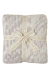 Barefoot Dreams Cozychic Snakeskin Print Throw In Cream/grey