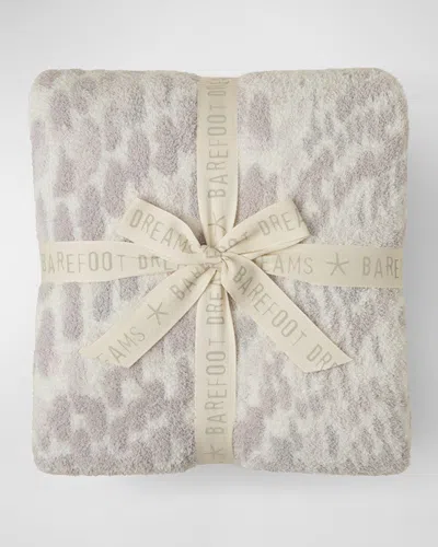 Barefoot Dreams Cozychic Snakeskin Throw In Cream/grey