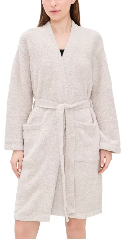 Barefoot Dreams Cozychic Solid Robe Stone In White