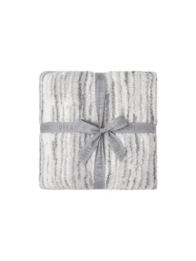 Barefoot Dreams Cozychic Space-dye Border Throw Blanket